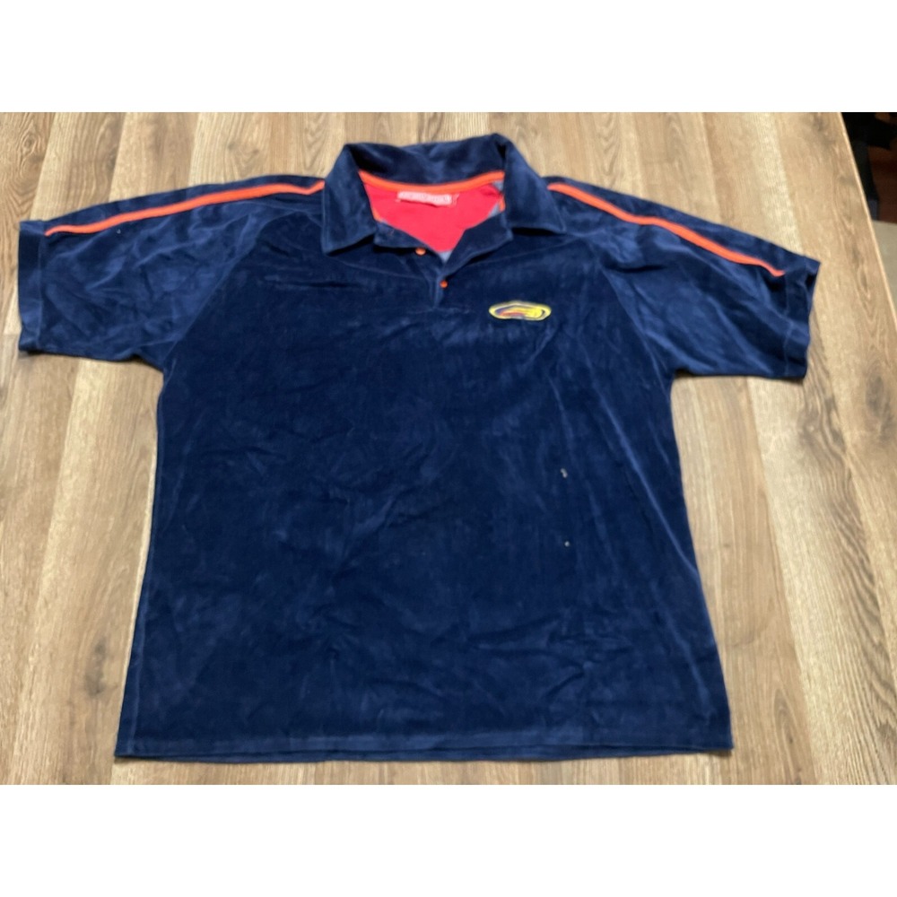 Big Smith Shirt, Men's Size XL, Blue Red, Polo, Short Sleeve Vintage
